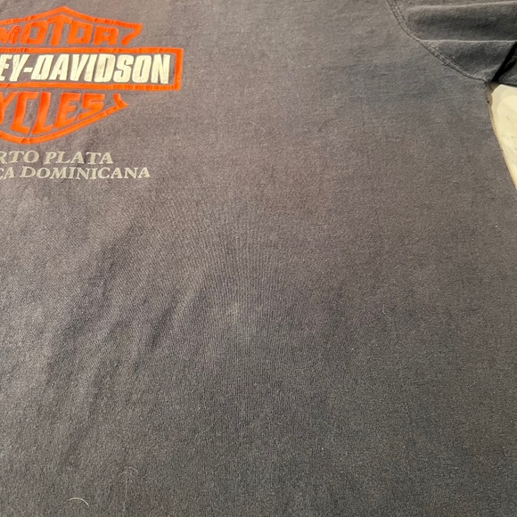 Harley Davidson Motorcycles Puerto Plata Republica Dominicana Logo Faded T Shirt - Picture 6 of 6